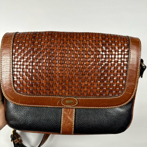 Bally woven leather vintage handbag - Picture 3 of 10
